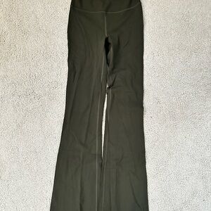 Olive Green Flared Yoga Pants